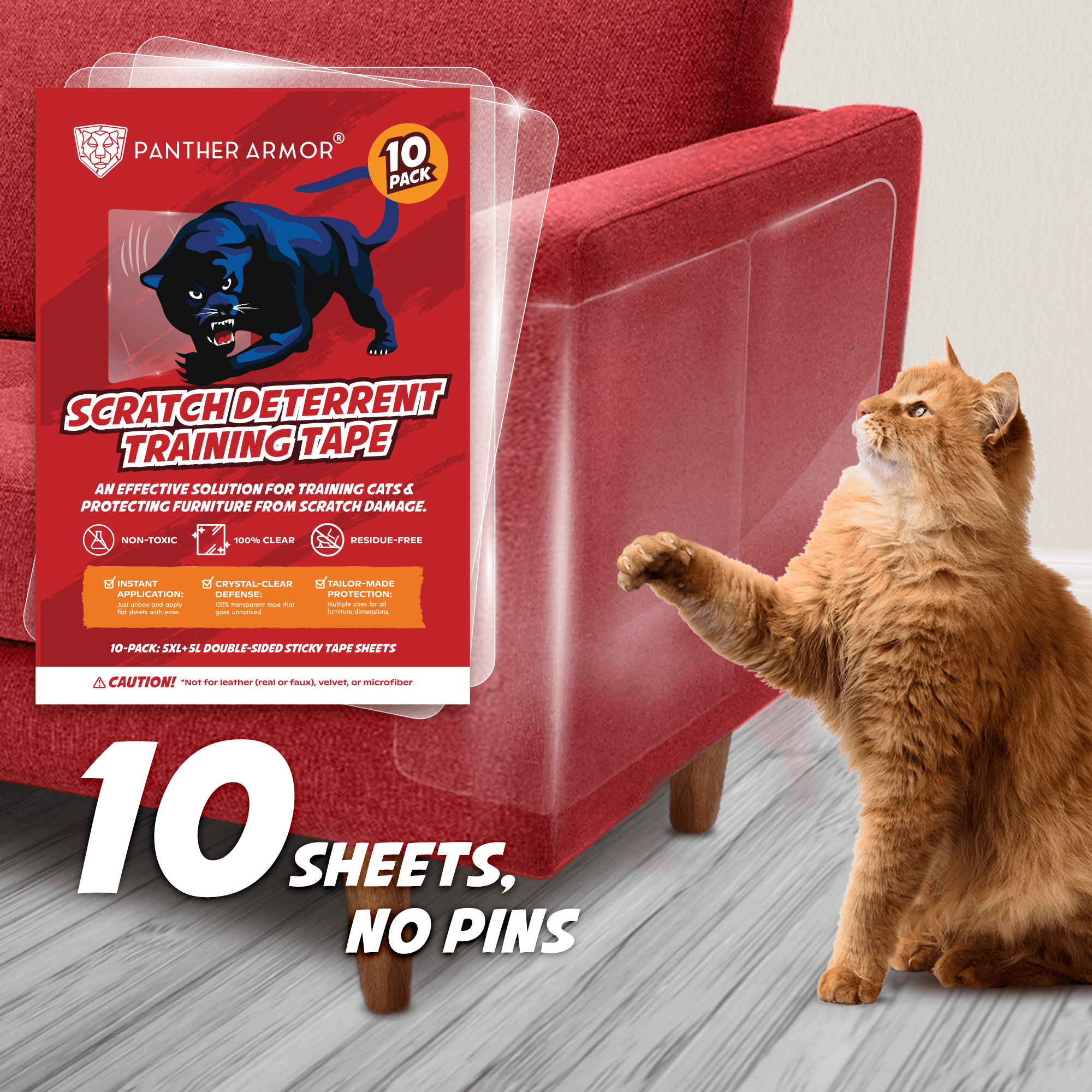 This helps to discourage cats from scratching furniture Panther