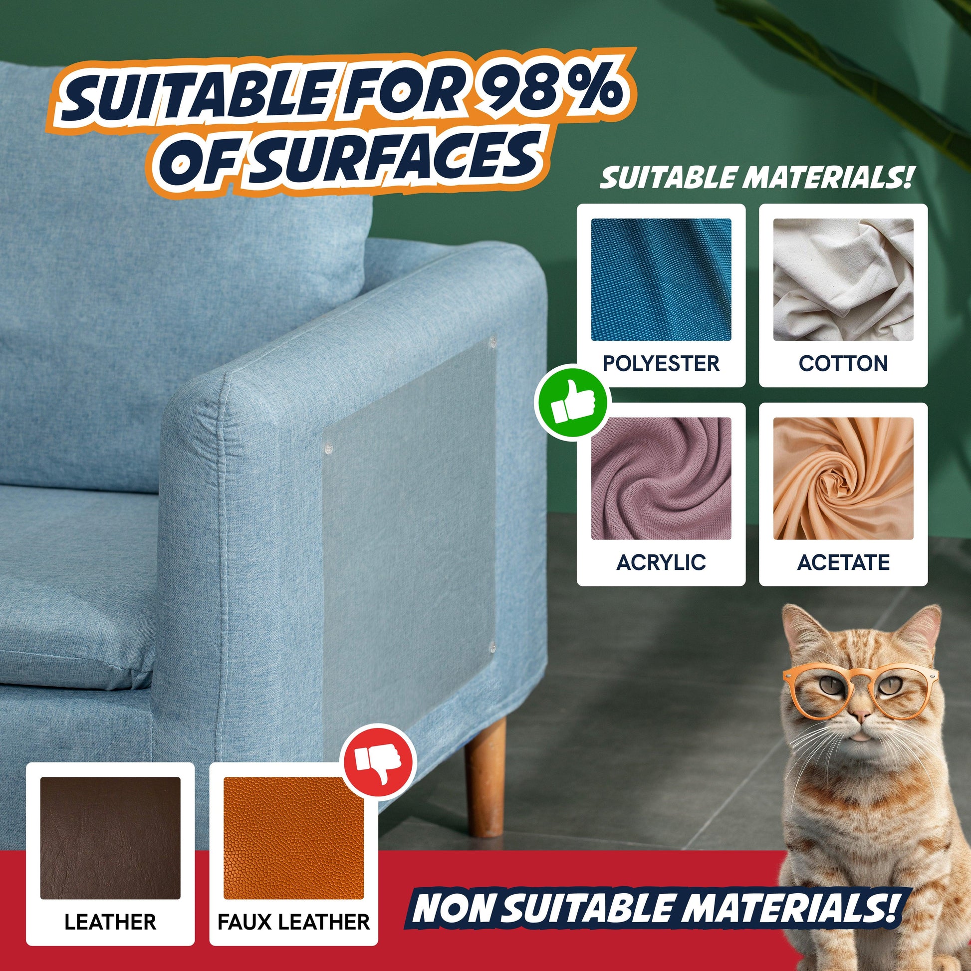 Frosted Matte Furniture Protectors 12-Sheets - Panther Armor